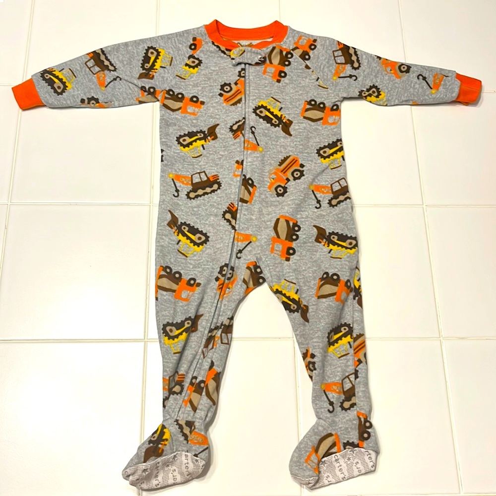Carter’s, 18 months, construction equipment, sleeper
